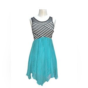 SPEECHLESS | GIRLS COLORBLOCK FLOWY STRIPED MIDI TANK STYLE DRESS SZ 8